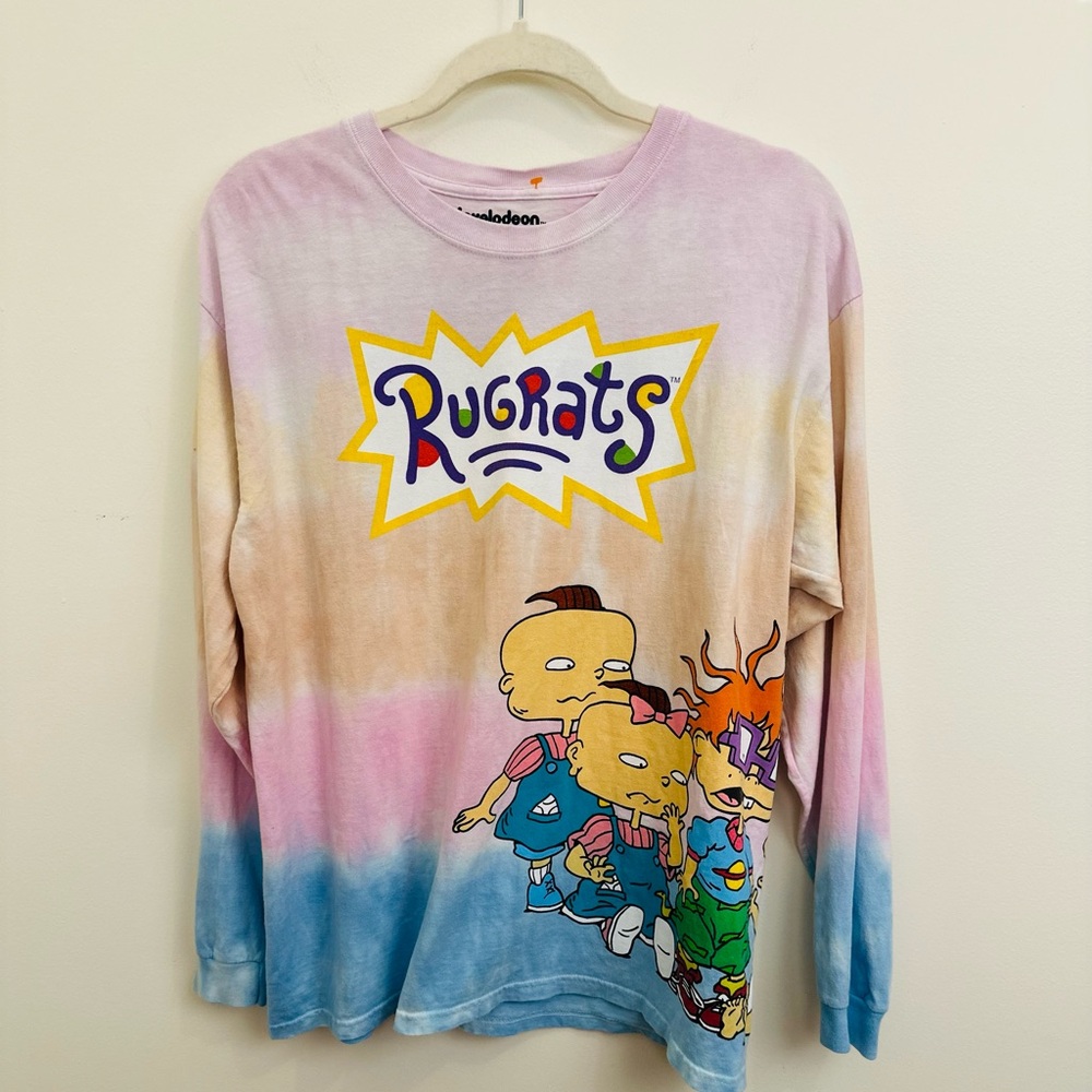 Nickelodeon Pink and Tan Rugrats Long Sleeve Tee - Picture 1 of 6